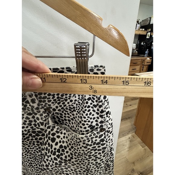 Re/Done Jeans Womens 27 Rise Ankle Crop Denim animal Print , White/black Color - Picture 11 of 11